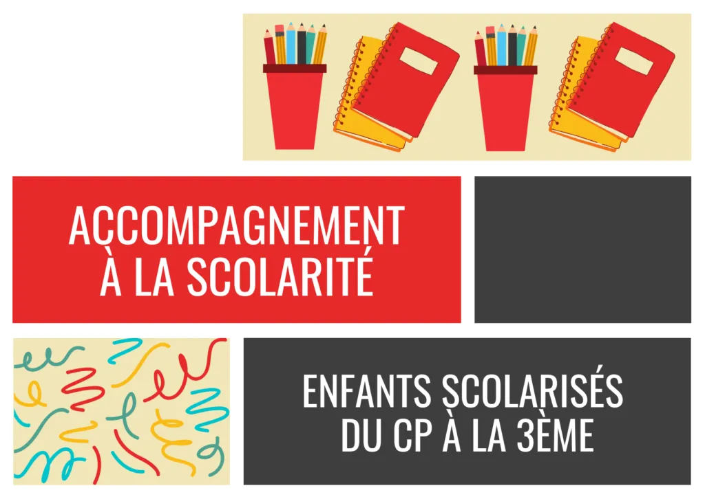 Accompagnement à la scolarité : enfants scolarisés du CP à la 3ème
